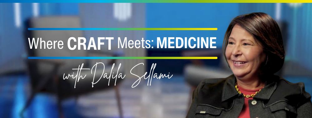 Interview set for Where Craft Meets: Medicine segment with Dalila Sellami