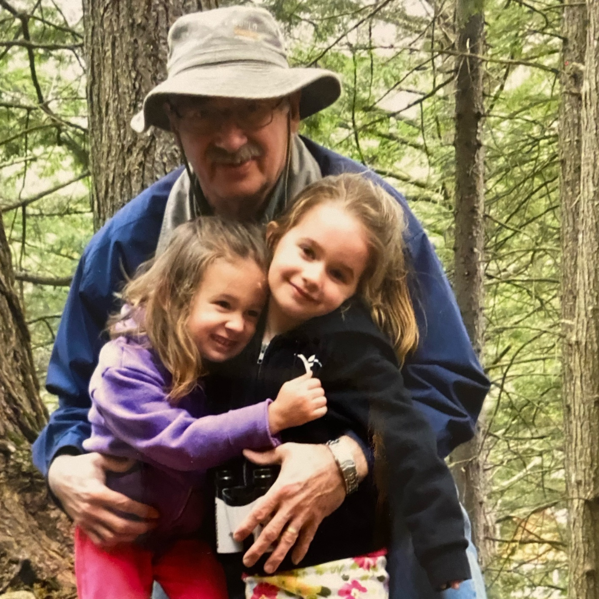Michele’s father with two of his eight beloved grandchildren.